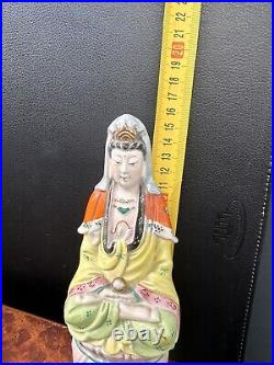 Vintage Japanese Porcelain Buddha Kwanyin Statue