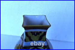 Vintage Japanese Porcelain Vase Nippon Hand Painted Scenery Double Handle 2