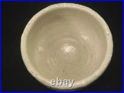 Vintage Japanese Signed Tea Ceremony Ceramic Chawan Large White Tea Bowl
