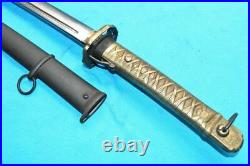 Vintage Japanese Sword Samurai Katana Brass Handle With Sheath Matching Number
