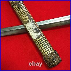 Vintage Japanese Sword Samurai Katana Damascus Steel Blade Full Tang With Sheath