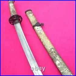 Vintage Japanese Sword Samurai Katana Sheath Handmade Damascus Blade Full Tang