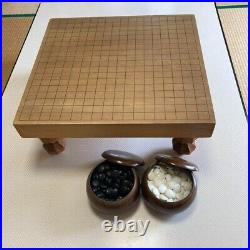 Vintage Japanese Wooden Go-Board with Legs IGO Game Stone