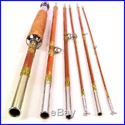 Vintage KYOTO-YA Japan Fishing Kit Bamboo Fly Rod Original Box with Accessories