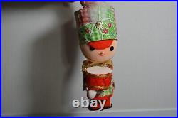 Vintage Kitsch Christmas Ornaments Gingham Patchwork Japan Animals Instruments
