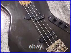 Vintage Lotus J Bass Guitar Black Natural Relic Skunkstripe P Neck Eden Pickups