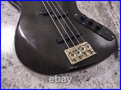 Vintage Lotus J Bass Guitar Black Natural Relic Skunkstripe P Neck Eden Pickups