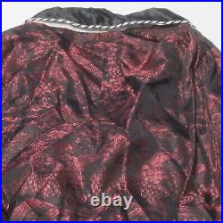 Vintage Made in Japan Smoking Dinner Jacket Red Black Brocade Mens Medium