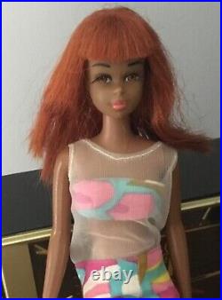 Vintage Mattel Barbie Black Francie Stunning Doll With Original Swimsuit