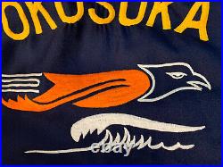 Vintage Men XL Hamaya Yokohama Japan Yokosuka Seahawks Embroidered Bowling Shirt