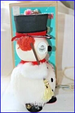 Vintage Merry Miracles Snowman Rene Lyon Christmas Japan Felt Hanging RARE Withbox