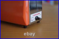 Vintage Mitsubishi Toaster Orange / Chrome, Mid Century, Made in Japan, Rare