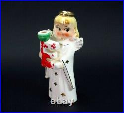 Vintage Napco Lefton Angel Candleholder Noel Christmas Figurine Girl Japan E