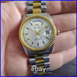 Vintage Orient PRESIDENT Mechanical Automatic watch Two tone day date indicator