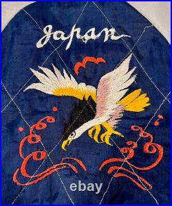 Vintage Original 1940s Satin Kids Souvenir Jacket -Japan RARE