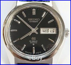 Vintage! Polished! GRAND SEIKO Hi-Beat Mens Watch 6146-8000 Automatic Day Date