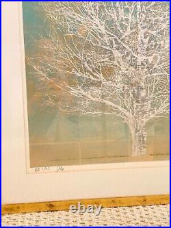 Vintage Rare Large Woodblock Tree Early Spring Print by Joichi Hoshi