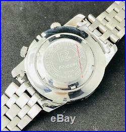 Vintage Ricoh Diver's World Time GMT-61215A Automatic 21J Men's Big Crown Watch