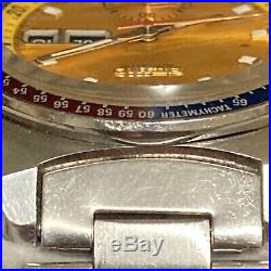 Vintage SEIKO Automatic Chronograph 6139-6005 Gold Face Tachymeter 1975 Pepsi