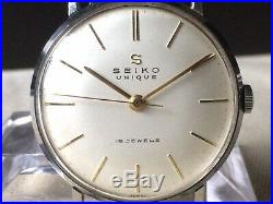 Vintage SEIKO Hand-Winding Watch/ UNIQUE 15J SS 1958