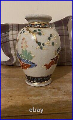 Vintage Satsuma vase Hand Painted Meiji Style