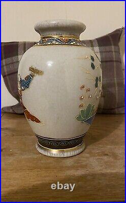 Vintage Satsuma vase Hand Painted Meiji Style