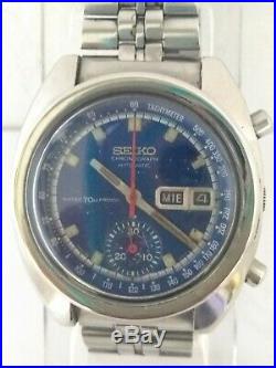 Vintage Seiko 6139 6010 Proof Dial Chronograph Automatic Day Date Working