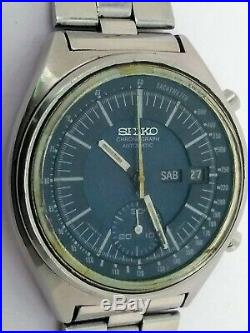 Vintage Seiko 6139 7071 Chronograph Automatic Day Date Working