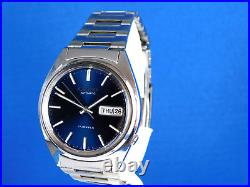 Vintage Seiko 6309-7159 Blue Dial 17j Auto Japan Stainless Mens Wrist Watch 1982
