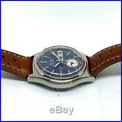 Vintage Seiko 7016-8001 automatic flyback chronograph, March 1973, panda dial