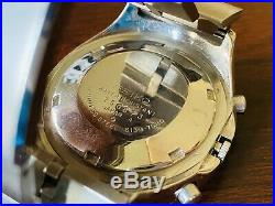 Vintage Seiko Chronograph 6139-7080 Automatic Watch All White Dial Japan