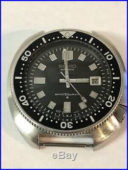 Vintage Seiko Diver Watch 6105-8110 Works Well 1975 No Band
