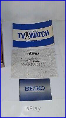 Vintage Seiko James Bond TV Chronograph Mens Watch T001-5019 Box Paperwork 1983