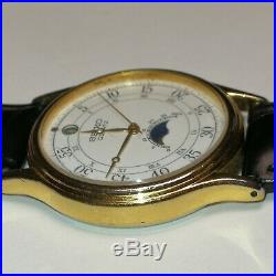 Vintage Seiko Moonphase with Canlendar gold plated watch. 6F22-7009