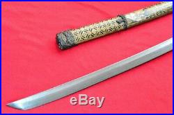 Vintage Sword 1 PCS Handmade Japanese Samurai Katana With Brass Sheath Damascus