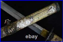 Vintage Sword Japanese Samurai Katana Sharpen Blade Steel With Sheath Hand Made