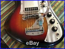 Vintage Teisco Del Rey Sharkfin guitar, 1966, all original, great condition