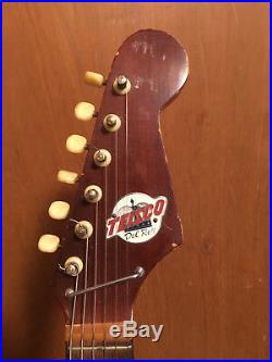 Vintage Teisco Del Rey Tulip Guitar- Single coil pickup, solid body