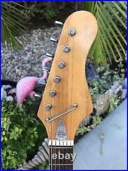 Vintage Teisco WG-4L 1965 Natural M hogany Four Pickup Guitar Project
