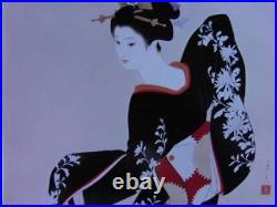 Vintage Ukiyo-e Woodblock Print by Shimura Tatsumi Shigusa Beauties Picture