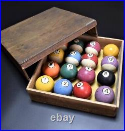 Vintage Very Rare Antique 1880's Celluloid Billiard Balls from Japan