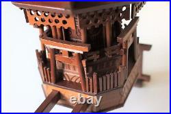 Vintage Wooden Mikoshi Sculpture OKIMONO Blessings & Intricate Craftsmanship