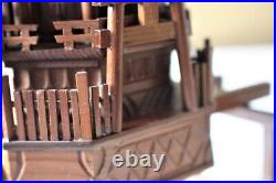 Vintage Wooden Mikoshi Sculpture OKIMONO Blessings & Intricate Craftsmanship