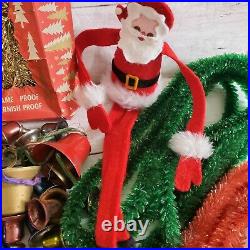 Vintage christmas decorations large mixed lot Ornaments plastic lights garland