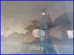 Vintage or Antique Japanese Geisha Signed by Artist Print Lilian May Miller