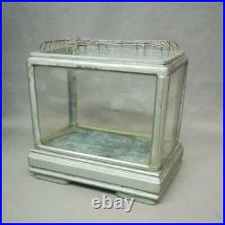 Vintage small Fish tank Japanese Mini Aquarium Terrarium Metal Frame/Glass/Wire