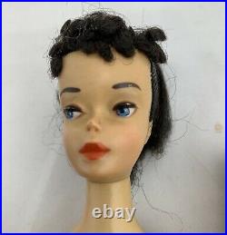 Vtg #3 Barbie Doll Brunette Ponytail With Haircut Accessories Japan VIDEO
