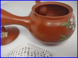 Vtg Japanese Tokoname Kyusu Vermillion Teapot Red Clay Handmade 200ml