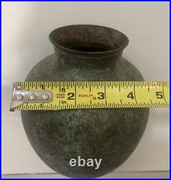 Vtg Murashido Brass Patinated Verdigris VASE Urn/ Jug Style 7.5 Tall EUC