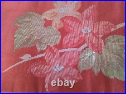 Women's Kimono Nagoya Obi Flower pattern Retro Vintage Antique Japan